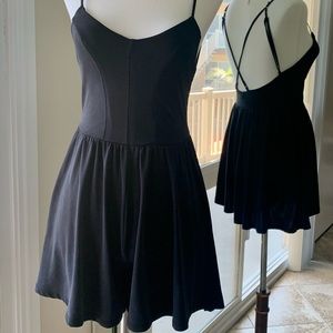 Black strappy/backless romper